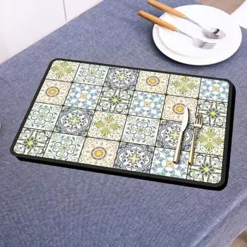 Сливной коврик Водопоглощение Ресторанное питание Износостойкий обеденный стол Горячая чаша Тарелка для посуды Изолированная подкладка Полезно хранить в сухости 40x60cm фиолетовый