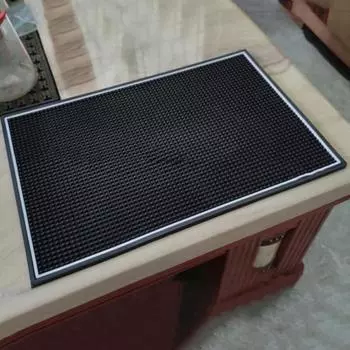 Сливной коврик Yousheng, нескользящий барный коврик с белой каймой, защита от пролития напитков, защита барной столешницы для домашней кухни S