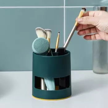 Сливной круглый практичный дизайн отдела, вилка для макияжа, стойка для хранения белый