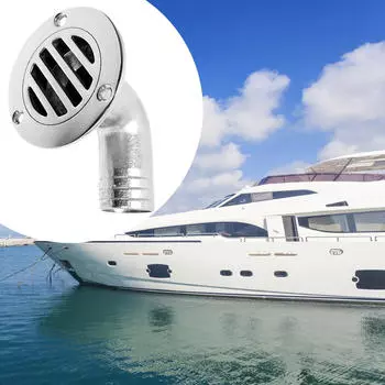 Сливной трап для пола морской лодки 90 градусов, слив воды на палубе, прямая замена запасных частей, высокая производительность 32mm