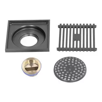 Сливной трап из нержавеющей стали квадратный антизапаховый большой вытеснитель решетка для ванной комнаты для домашнего балкона
