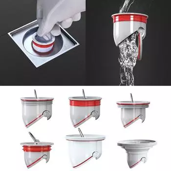 Сливные стержни для ванной комнаты Универсальный дезодорант для канализации Утечка против запаха Кухонный фильтр для пола Заглушки Фильтр Быстрый слив 4