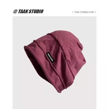 Сливовый цвет белый пуловер шляпа модная ворсовая холодная шляпа показать лицо маленькая сумка головной убор женская осень и зима прилив M56-58cm чёрный