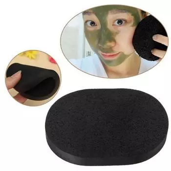 Слоеная губка для мытья, мягкий бамбуковый уголь, губка для глубокой очистки лица, основа для ухода за макияжем, 1 шт.