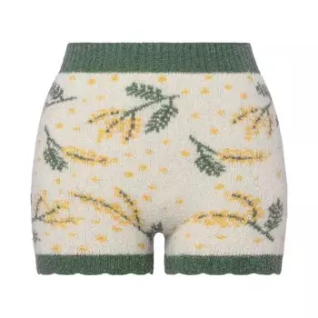 Sloggi и теплые трикотажные брюки M009 MLL размер [Triumph] «Hot» (Вязать узор) (Зеленый/Мимоза)