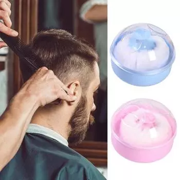 Слойка для сухой пудры с мягкой щетиной, прозрачная крышка, пылезащитный, влагозащищенный контейнер для детского талька с инструментами для макияжа синий