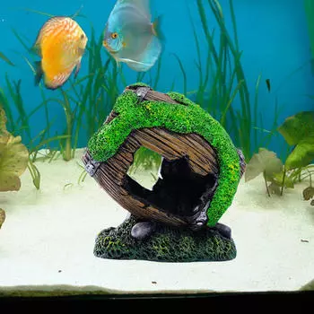 Сломанная бочка аквариум декоративная фигурка ландшафтные аксессуары декоративное укрытие пещера микро
