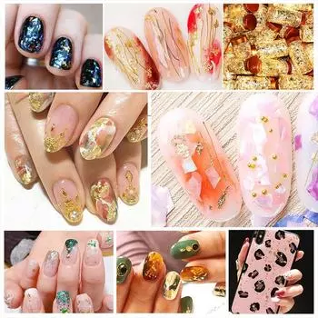 Сломанная золотая фольга, сломанная серебряная фольга, сломанная медная фольга, сломанная алюминиевая фольга, сломанный гвоздь, фрагменты золотой фольги, декоративн