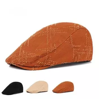 Сломанный дырчатый колпачок для утиного языка Ms. Do Old Beret Retro Forward Cap Молодежная шляпа Мужской берет M56-58cm хаки