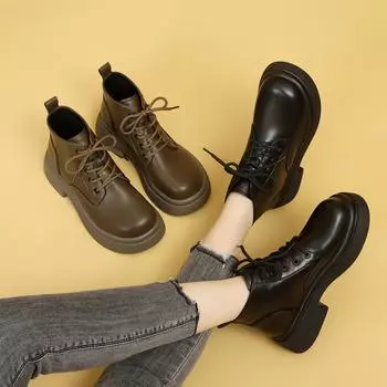 Сломанный размер красные короткие сапоги женские бархатные новые тонкие сапоги на платформе «дракон» женские британские осенне-зимние модные повседневные женские туфли 35