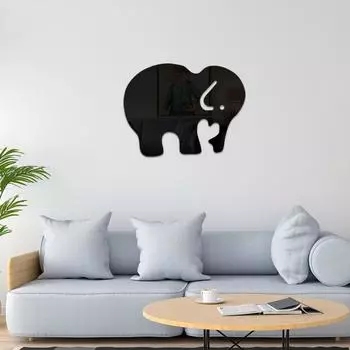 Слон акриловое зеркало трехмерные 3D наклейки на стену спальня гостиная самоклеящиеся настенные украшения детский сад
