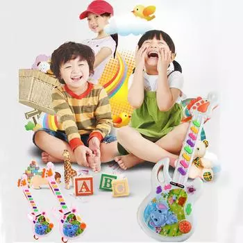 Слон электрогитара игрушка музыкальная пьеса для малышей мальчиков девочек малышей обучающая электронная игрушка