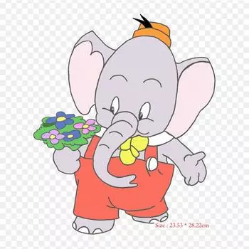 Слон, индийский слон, термопереносная печать, виниловые нашивки, наклейки для одежды, аппликации «сделай сам», моющиеся нашивки