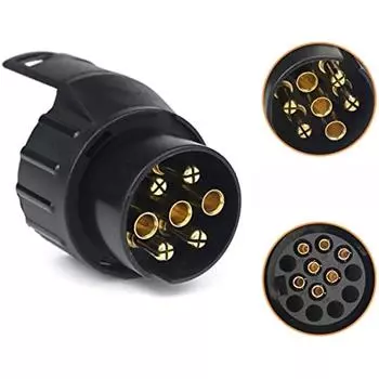 Слот адаптера 7/13 для прицепа, 7-13-контактный разъем 7, 13-контактный разъем для прицепа, автомобиля, трактора, каравана, велосипедной стойки 12x11x6cm