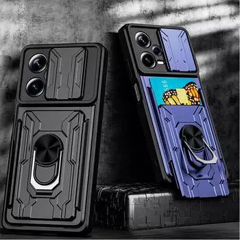 Слот для карты, защитный чехол для камеры, чехол для телефона для Xiaomi Redmi Note 12 Pro Plus 5G 12Pro, кольцевой держатель-подставка, противоударный бронированный чехол Redmi Note 11 Pro 11S Redmi Note 12Pro 5G зелёный