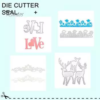 Слова Любовь/Олень Вырезной штамп DIY Скрапбукинг Бумажная карта Альбом Трафаретный шаблон JA050413