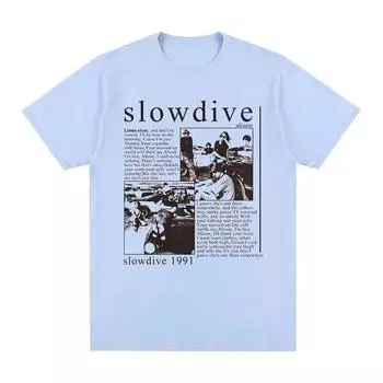 Slowdive унисекс одежда с короткими рукавами футболка из чистого хлопка модная унисекс дышащая минималистичная футболка с рисунком японского аниме