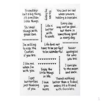 Слово прозрачные силиконовые штампы DIY фотоальбом бумага ремесло украшения