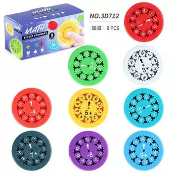 Сложение, Вычитание, Умножение И Деление Цифровой Гироскоп Декомпрессионный Пальцевый Гироскоп Математический Гироскоп Цифровая Игрушка для Кончиков Пальцев as show
