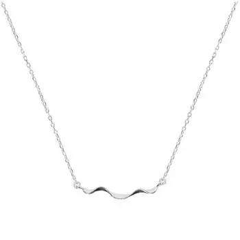 Сложенная линия Молния Геометрическое ожерелье Волнистое ожерелье Японский и корейский коммутационный Простой темперамент Ключичная цепочка для женщин