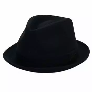 Сложенная шляпа из смеси кашемира, сделано в Японии, размер L, черная [Stetson], мужская, осень/зима чёрный