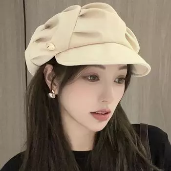 Сложенная шляпа-облако женская весенне-осенняя шляпа с изображением маленькой звездочки аниса простая модная шляпа-берет с мягкими полями для художника прилив 54-58cm хаки