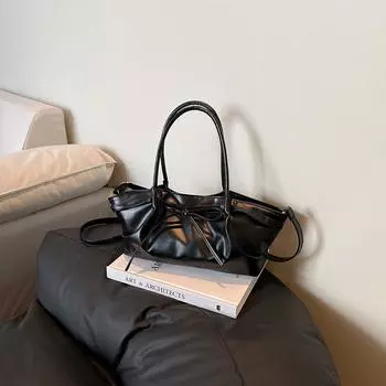 Сложенная сумка женская большая вместимость 2025 новая летняя сумка через плечо подмышку рабочая сумка-мессенджер белый