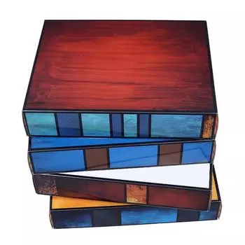 Сложенные книги лампа красочные книги из ПВХ винтажный настольная лампа тумбочка для чтения настольная лампа для дома