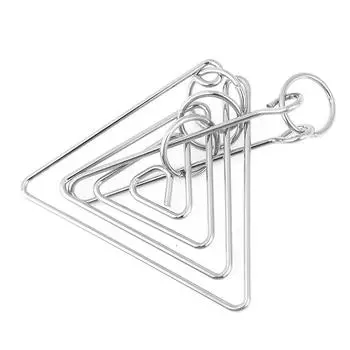 Сложная металлическая треугольная кольцевая головоломка-головоломка для взрослых и детей