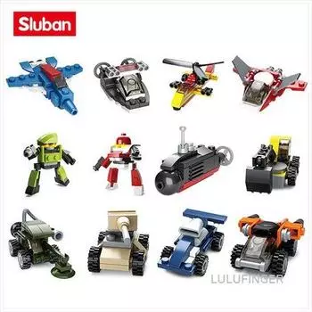 Sluban B0591 builder 12 видов блоков бесплатная доставка игрушки игрушки