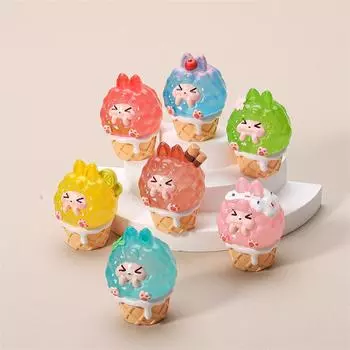 Случайные светящиеся фруктовые рожки мороженого Kk Украшение Милая кукла Украшение рабочего стола разноцветный