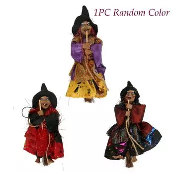 Случайный цвет Газон Хэллоуин Подвеска для украшения Ужасная фигурка Украшение Подвеска Ведьма Орнамент random color