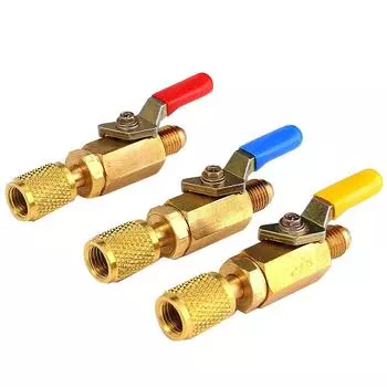 Случайный цвет Замена для автомобиля R410a R134a A/C зарядные шланги HVAC 1/4-дюймовый запорный шаровой клапан