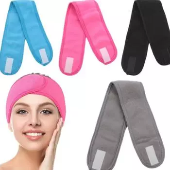 Случайный цветной бандаж для лица, маска на липучке, повязка на голову для волос, спортивная повязка на голову для занятий йогой, спа-бандаж для лица, повязка на голову, полотенце