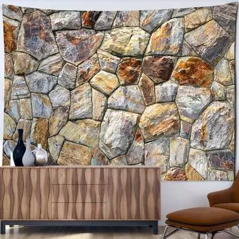 Случайный камень гобелен настенный натуральный художественный пейзаж богемный минималистский современный стиль гостиная домашний декор 95x73CM