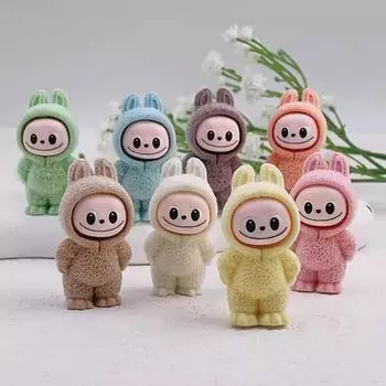 Случайный Labubu The Monsters Exciting Cardiac Macarone аниме фигурка статуэтка модель кукла детская игрушка подарки