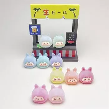 Случайный милый светящийся флокированный автомобиль Кики украшение DIY аксессуары смоляные украшения для домашнего рабочего стола светящаяся в темноте игрушка детский подарок