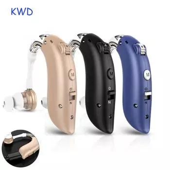Слуховой аппарат Усилитель звука для ушей BTE Перезаряжаемые слуховые аппараты Регулируемый звуковой усилитель слуха для пожилых людей с потерей слуха s синий