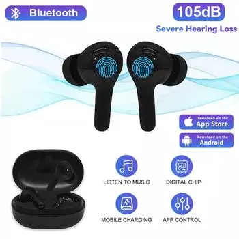 Слуховые аппараты для глухоты, перезаряжаемый слуховой аппарат, Bluetooth-усилитель звука с тяжелой потерей слуха, интеллектуальное шумоподавление
