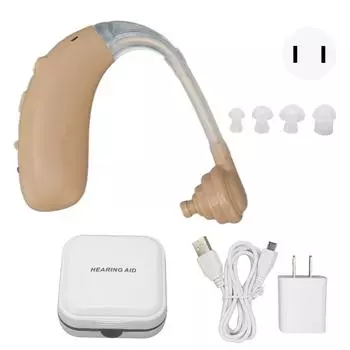 Слуховые аппараты для пожилых людей Беспроводной Bluetooth с шумоподавлением Перезаряжаемый цифровой усилитель слуха
