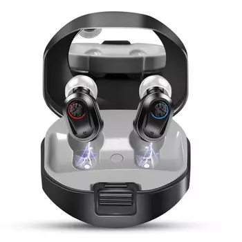 Слуховые аппараты для пожилых людей с зеркалом, перезаряжаемые усилители слуха, чехол для зарядки, регулируемый регулятор громкости с функцией шумоподавления