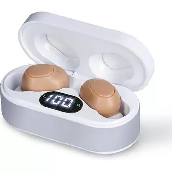 Слуховые аппараты, Миниатюрные усилители слуха для взрослых с шумоподавлением, Перезаряжаемые слуховые аппараты для пожилых людей с кристально чистым звуком