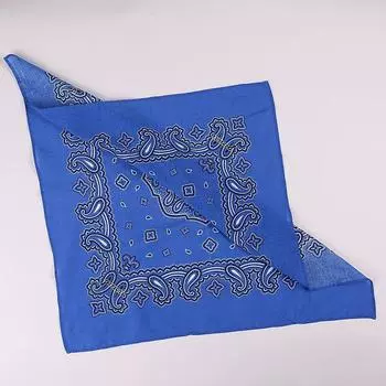 Слюнявчик Мягкий Клетчатый Впитывающий Пот Хлопковый Носовой Платок 5c218 Blue(55cm * 55cm)