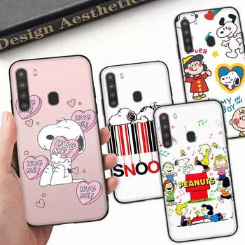 SM16 SnoopyBlack мягкий чехол для Xiaomi Poco X6 X4 M5 M6 F5 F6 C65 C55 C50 C51 C40 Pro Redmi 14C A3X 13C 12C 11T 10A 9C Note 7 6 8A Plus Redmi 7 бездна