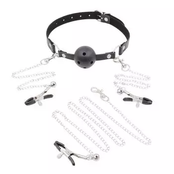 SM Ball Gag Yin Nipple Clamp Clamp Clip Clamp ...
