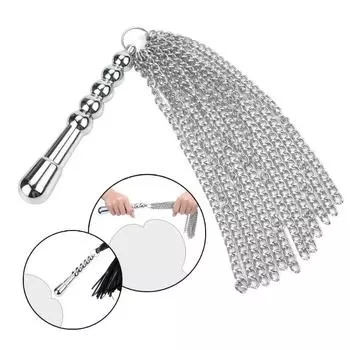 SM БДСМ металлическая ручка-цепочка кнут флоггер флирт фантазия фетиш весло флирт фантазия секс-игрушка для SM или анальный секс-мастурбация