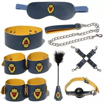 SM Bondage Kit Сексуально импульсивные ограничения Фетиш Эротика Секс-игрушки Пары Ошейники для рабов Наручники Ожерелье Игры для взрослых