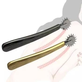 SM для взрослых сексуальная стимуляция металлический ролик пара флирт грудь язык клитор дразнящие принадлежности Golden Two-Wheel