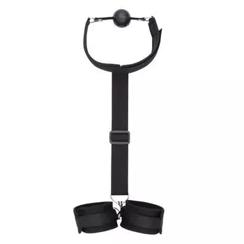 SM Реквизит для тренировки рабыни для пар, бондаж и дисциплина, ротовой кляп-шар, наручники, секс-игрушки, товары для взрослых Black without Hemming