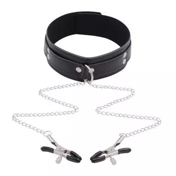 SM Реквизит для тренировки рабыни Сексуальный зажим для сосков Ошейник Связывающий костюм Секс-игрушка Секс-продукт для пары